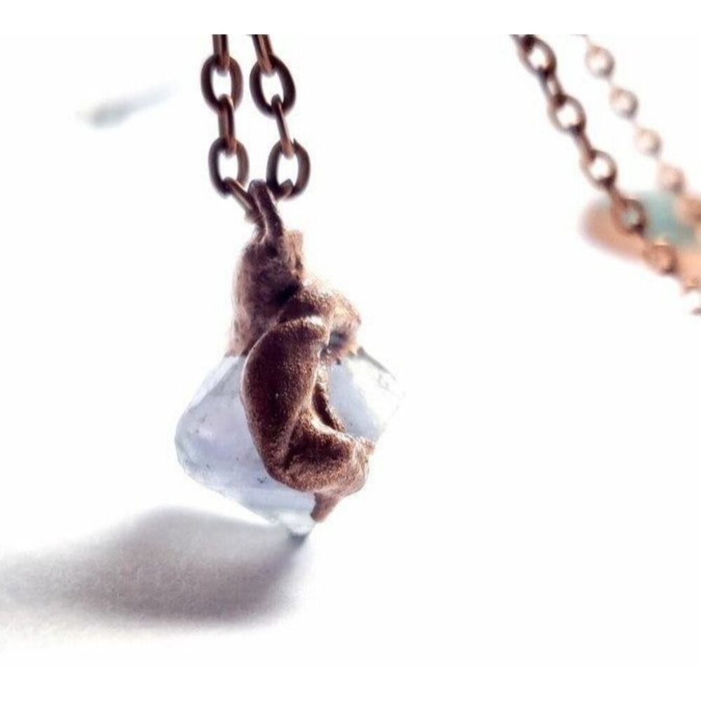 Flourite crystal necklace handmade - Picture 6 of 12